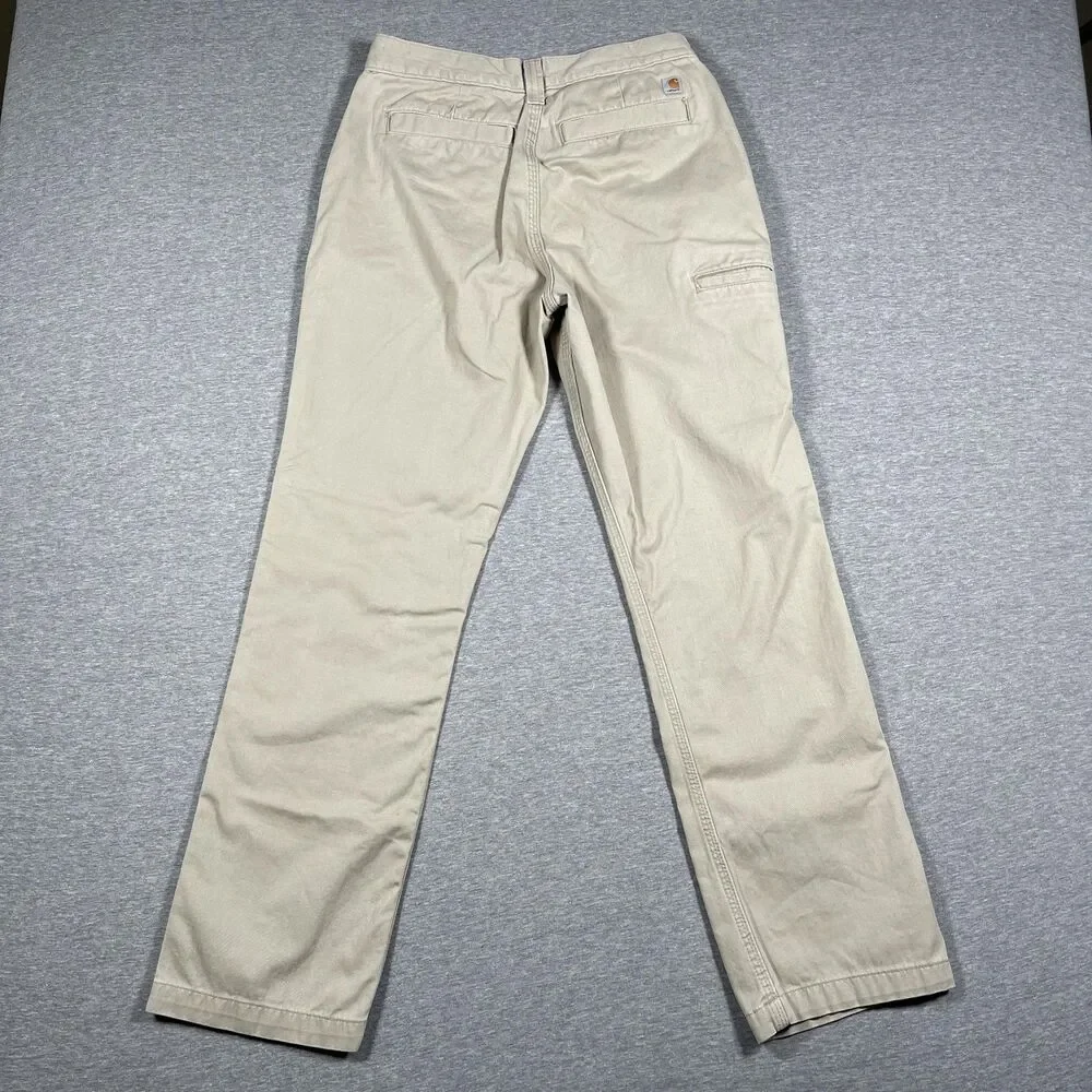 Carhartt Carpenter Pants Mens 30x32 (27x30) Beige Cotton Straight Workwear